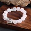 Pulsera china nueva Fresca Dulce Versátil Moda Cristal Rosa Cristal Blanco Pulsera para Dama Explosiones en Vivo TikTok