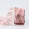 Cinta de Chifón Pequeña Fresca de Doble Cara con Dobladillo Floral Cinta de Lazo Material para Manualidades Cinta de Satén Cinta para Caja de Boda