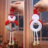 Nuevo Colgante de Árbol de Navidad para Personas Mayores Muñeco de Nieve Hueco Árbol de Navidad de Piernas Largas Accesorios Colgante de Reno de Dibujos Animados con Campana