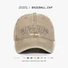 Boné de Baseball para Mulheres, Estilo Coreano, Versátil, Vintage, Algodão Lavado, Circunferência da Cabeça Grande, Faz o Rosto Parecer Menor, Proteção Solar, Aba Macia, Boné de Bico para Homens