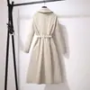 2026 Primavera y Otoño Nuevo de Moda Estilo Coreano para Mujer Gabardina de Longitud Media a la Moda Casual Chaqueta de Manga Larga para Mujer