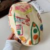 Chapéu de pintor primavera e verão estilo japonês grafite progressivo chapéu feminino estilo coreano all-match showface pequena boina fina cabeça grande