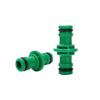 Conector de boquilla bidireccional de plástico para excavación profunda, 2 extensiones de tubería de agua, conector rápido, acoplamiento de extensión de tubería de agua