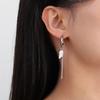 Cross-border Hot-selling Corte Titanium Brincos de Aço Folhas Ocas Pingente Moda Deslocamento Aço Inoxidável All-match Brincos Femininos