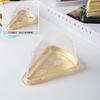 Caja para pastel de mousse triangular estilo japonés anti-vaho de 8 pulgadas durian matcha arcoíris caja de corte multicapa