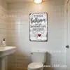 Decoração de parede de banheiro para comércio exterior, placa de ferro forjado envelhecido, banheira divertida, gato preto, guaxinim, pintura em chapa de flandres