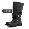 Botas Chuyuji de diseño de nicho estilo coreano para pantorrilla ancha, modelo nuevo primavera-verano 2026, punta redonda, caña alta, efecto adelgazante