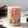 Vela Perfumada Cilíndrica em Relevo de Natal Molde de Silicone DIY Soldado Quebra-Nozes Cilindro Velas de Lembrança