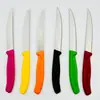 Cuchillo de cocina explosivo transfronterizo para bistec casero con mango de plástico, acero inoxidable, cabeza redonda puntiaguda para fruta, cuchillo de bistec en stock