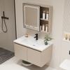 ¡Wow Mueble de Baño de Aluminio Panal Personalizado Lavabo Integrado de Cerámica Mueble de Baño Lavabo de Baño Lavabo