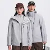 Chaqueta Desmontable a Prueba de Viento e Impermeable Luotuo Salt Mist Green Tres en Uno para Hombres y Mujeres Ropa para Exteriores Senderismo Camping Montañismo