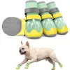 Sapatos para animais de estimação de venda quente transfronteiriça, sapatos para cães com velcro respiráveis e refletivos, sapatos para cães de cano longo duráveis e confortáveis para uso externo