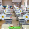 Balões de Aniversário Infantil Decorações de Mesa Girassol Jardim de Infância Sala de Aula do Ensino Fundamental Montagem de Decoração para o Dia de Ano Novo Margarida