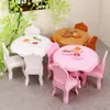 Casa das Crianças Transfronteiriça Mini Móveis Cozinha Simulação Enfeites Casa de Bonecas Mesa Redonda Mesa de Jantar Cena em Miniatura Menina