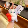 Chaveiro de Pelúcia Original Jinnew com Design de Carpa e Gatinho, Divertido Chaveiro de Pelúcia Puxável, Lindo Acessório de Bolsa, Pequeno Presente