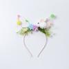 Amazon transfronterizo nuevo Pascua gato cabeza de flor europea y americana moda mujer flor artificial conejo de peluche diadema