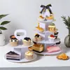 Suporte de Bolo de Papel Multi-Camadas Decoração de Festa de Aniversário Adereços Casamento Sobremesa Pet Exibição Suporte Decoração de Aniversário