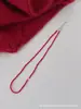 Diseño Original Serie Roja de Año Nuevo Perla de Agua Dulce Natural Espinela Roja Lindo Hongo Pequeño Collar Apilable Retro para Mujer