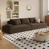 Venda direta da fábrica sofá de tecido para sala de estar, sofá modular estilo creme para apartamentos pequenos, sofá de linha reta para imóveis de aluguel