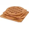 Tapete Isolante Térmico de Bambu Natural, Antiderrapante, Resistente ao Calor para Panelas, Vazado, Espessado, Jogo Americano Anti-Queimaduras, Porta-Copos, Venda por Atacado de Fábrica Transfronteiriça