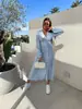 Amazon Aliexpress Transfronteiriço Roupas Femininas Comércio Exterior Primavera e Outono Novo Estilo Vestido de Manga Longa com Decote em V e Cintura Marcada Floral