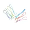 Nuevo Parche de Dopamina Tejido a Mano con Nudos Cadena para Teléfono DIY Llavero con Cierre de Primavera Colorido Material