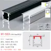 Lámpara lineal LED ranura de aluminio lámpara lineal lineal lámpara lineal empotrada perfil U de aleación de aluminio lámpara lineal de montaje abierto con ranura para tarjeta de aluminio