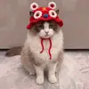 Gorro Lindo y Divertido para Mascota Disfraz de Gato Accesorio para la Cabeza Accesorios para Perro Collar Adornos Tejidos Nuevos 2026