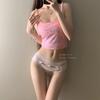 Ropa interior para niña estilo japonés romántico de melocotón * Estilo puro deseo, cómoda, sencilla, agradable para la piel, muy elástica, desnuda, transpirable, para mujer