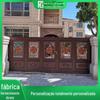 Portão Elétrico Inteligente Dobrável de Balanço em Liga de Alumínio Porta de Segurança para Portão de Jardim de Villa