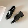 Novidade da Primavera de 2026, Mocassins de Salto Grosso Estilo Retrô de Alta Qualidade para Mulheres, Sapatos Pequenos de Couro Casuais e Confortáveis para o Trabalho e o Dia a Dia