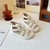 Sandalias para Niña Sandalias Romanas de Piel Suave Estilo Coreano Sandalias Infantiles Zapatos de Princesa Verano 2026 Nuevas Sandalias para Bebé Zapatos de Moda