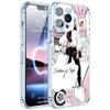 Capa de celular de menina fashion com desenho para iPhone 15