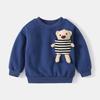 Sudadera de Felpa de Oso de Terciopelo para Niños Otoño e Invierno 2025 Linda Caricatura de Oso Tridimensional Cuello Redondo Manga Larga Estilo Coreano