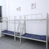 Cama de Hierro, Engrosada y Reforzada, Cama de Dormitorio de Dos Pisos, Cama con Estructura de Hierro y Escalera, Cama de Doble Piso para Empleados, Litera, Cama para Estudiantes