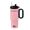 Nueva taza de hielo Twilight de acero inoxidable con asa, taza de doble capa con aislamiento al vacío de gran capacidad, taza portátil para coche