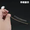 Palito de Cabelo com Cabo de Bambu Antigo Ferramenta Profissional para Coleta de Cera de Ouvido Palito de Cabelo de Frango Puxador de Orelha Palito de Cabelo de Garça Palito Firme Sem Cabelo para Técnicos