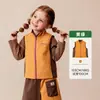 Ropa Infantil Amira 2026 Otoño Nuevo Chaleco de Color Bloque con Cuello Alto para Niños Chaqueta Versátil para Exteriores para Niños y Niñas