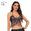 Sujetador de lentejuelas para danza del vientre, pole dance, DS, con borlas, para escenario de discoteca, Amazon