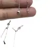 Acessórios pequenos de pérola DIY S925 prata esterlina fecho de colar de um botão corrente estendida acessórios feitos à mão corrente de fecho de contas fecho de cauda