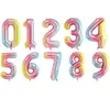 Balões de Folha de Alumínio Digitais Grandes Versão Americana 40 polegadas Embalados Individualmente Decorações de Aniversário Infantil Balões Flutuantes de Hélio