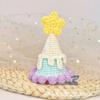 Chapéu de Aniversário Doce de Princesa Headwear Totalmente Feito à Mão Crochê Chapéu Alto de Lã Presilha de Cabelo Grampo de Cabelo de Crochê Presilha BB Fábrica Direta