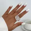 Pulseira Curva de Resina Europeia e Americana Transfronteiriça Estilo Ins Não Desbota, Anel Brilhante de Acrílico Inspirado em Design