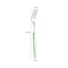 Conjunto de Faca e Garfo para Bife de Aço Inoxidável 304 de Alta Qualidade com Cabo Quadrado e Acabamento Brilhante, Faca, Garfo e Colher de Acrílico para Uso Doméstico, Colher e Garfo de Sobremesa