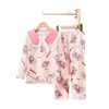 Pijama Infantil 2026 Primavera y Otoño Manga Larga Nuevo Cuello de Muñeca de Princesa Estilo Delgado de Dibujos Animados Conjunto de Ropa de Casa para Niñas