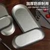 ¡Guau! Comercio Exterior Transfronterizo Estilo Retro Placa Ovalada de Acero Inoxidable Bandeja para Joyería Estilo Japonés Ins Plato Creativo para Postres de Restaurante