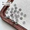 Bandeja Espaciadora de Flor Calada de Plata Antigua Retro Sombrero de Flor Material para Abalorios Hechos a Mano DIY Accesorios de Cuentas para Pulseras Collares Joyería