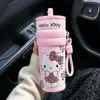 Copo térmico de grande capacidade para mulheres, aço inoxidável, design estiloso, tamanho extragrande, portátil, com canudo, adequado para uso no carro