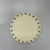 1 peça de base de cesta circular artesanal criativa DIY para armazenamento base de madeira natural para bolsas de crochê