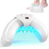 Lámpara de Manicura de Media Luna Mini Plegable Secado Rápido Lámpara de Horneado Lámpara de Iluminación para Pegamento de Esmalte de Uñas Secador Máquina de Fototerapia para Onicomicosis